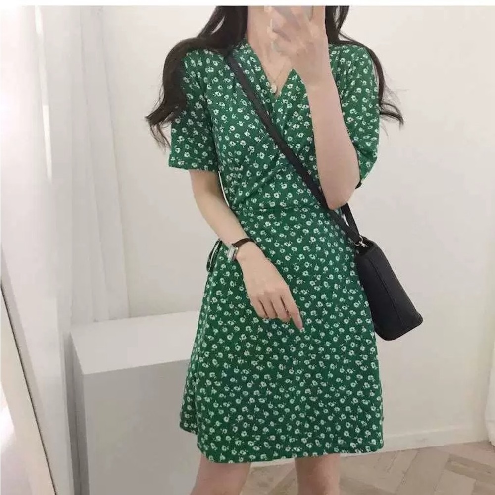 Blackpink rose french style dress cottage core peasant look